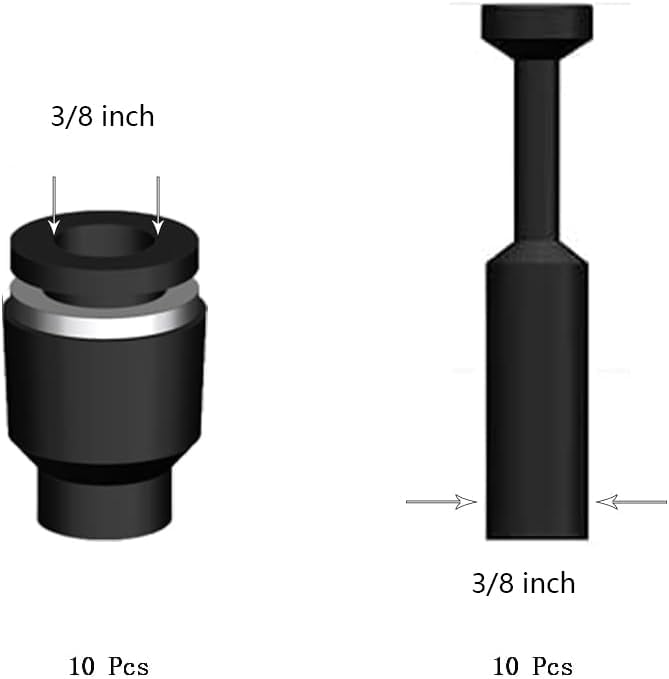 ROZESAZZ 20 pcs 3/8 inch Pneumatic Cap Style Plug Fitting,Push-to-Connect Fitting Plug For 3/8 pneumatic tube and pneumatic fittings - Image 4